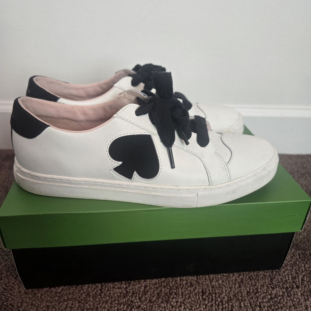 Kate Spade Women's White and Black Sneakers